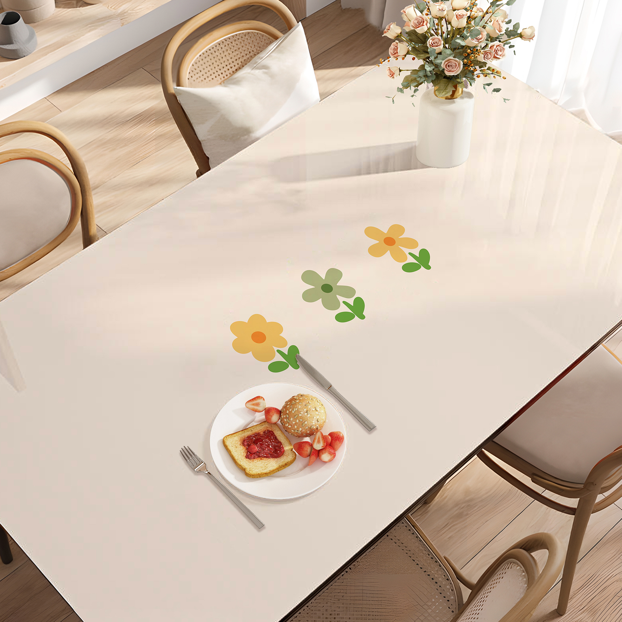 桌布防水防油免洗防烫pvc桌垫软玻璃轻奢高级感餐桌面垫茶几台布