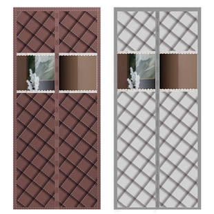 冬季棉门帘子可视窗加厚家用防寒防风保暖保温空调磁吸隔断挂帘挡