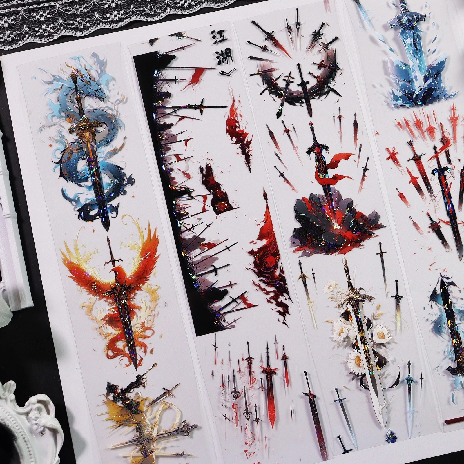 三渡文创8月新款和纸手账胶带龙凤花宽卷整卷古风不留胶贴纸贴画,文具电教/文化用品/商务用品,和纸胶带,淘宝优惠券,粉丝福利购,淘宝优惠卷