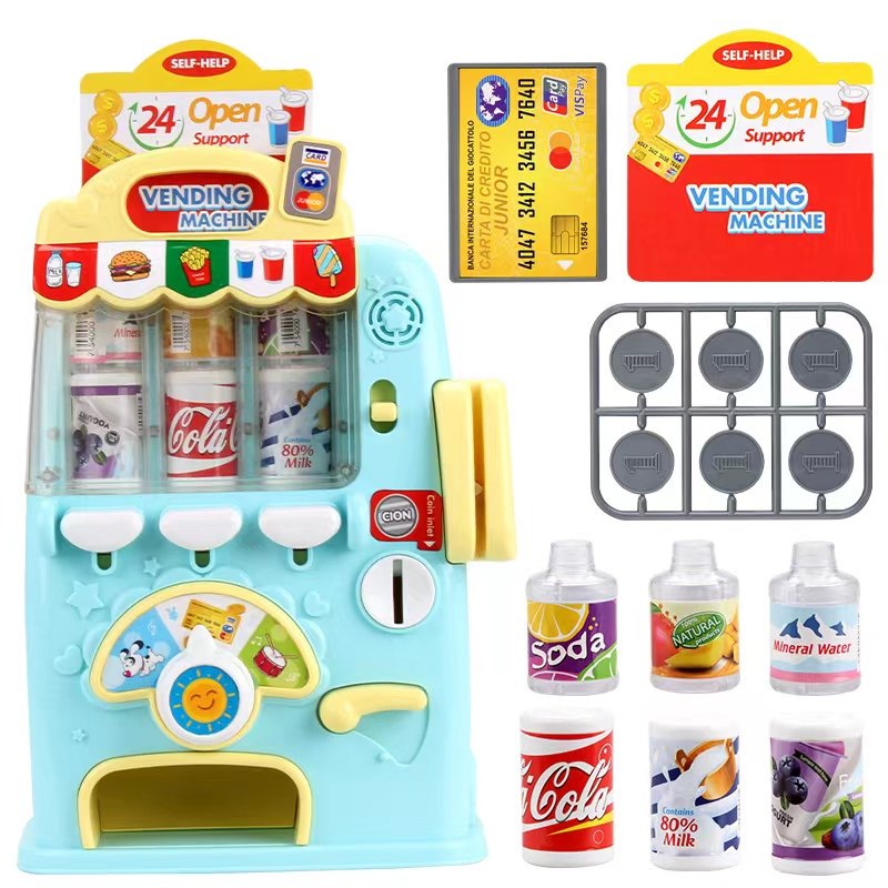 儿童售货机玩具投币刷卡贩卖机音乐过家家投币饮料机男女生日礼物,玩具/童车/益智/积木/模型,过家家玩具,淘宝优惠券,粉丝福利购,淘宝优惠卷