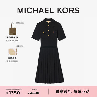 商场同款 MICHAEL 衬衫 裙 Polo 女士 KORS 新品 领中长款