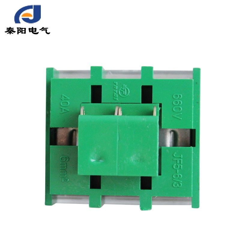 JF5-6/3封闭式高低导轨组合型阻燃接线端子排连接器6平方40A3P 铜