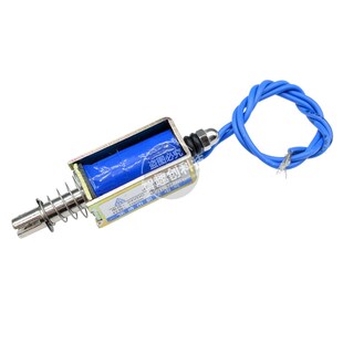 JF-0530B电磁铁 DC24V贯穿推拉框架式 小型直流电磁铁行程10mm 5N