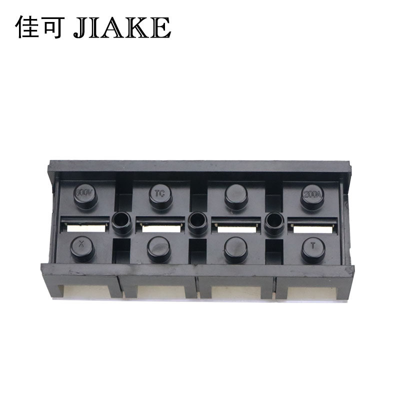 接线排板接线柱TC-2004连接器200A固定式4位大电流铜接线排端子座