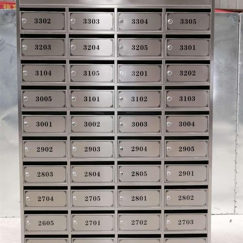 不锈钢信a报箱小区挂墙箱奶智能室外信箱落地户外防雨柜多门别墅