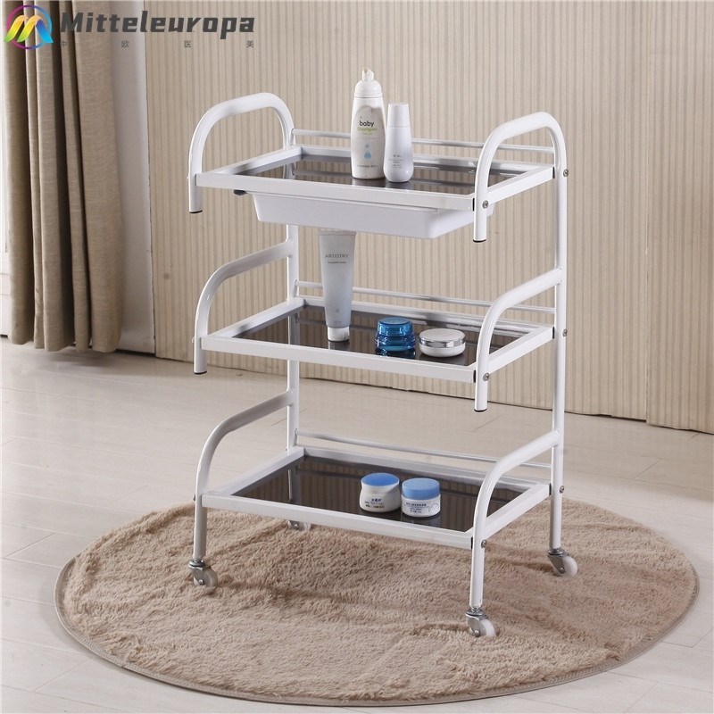 美容小推车e美容院推车置物架小气泡仪器架子三层手推多功能工具