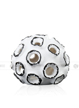 现代简约客厅g电视柜摆件家居软装饰品酒店样板间创意镂空花球摆