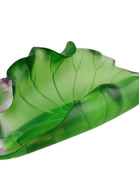 艺源琉璃荷叶莲花香盘插烛t台香炉线香座卧香佛堂香道风水实用用