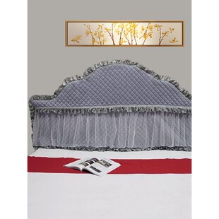 A6L床a头套罩靠垫软包欧式弧形半圆形床头饰品床头罩可拆洗全包防