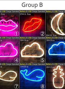 Wholesale 39 Style LED Night Light USB BattOery Powered Neon