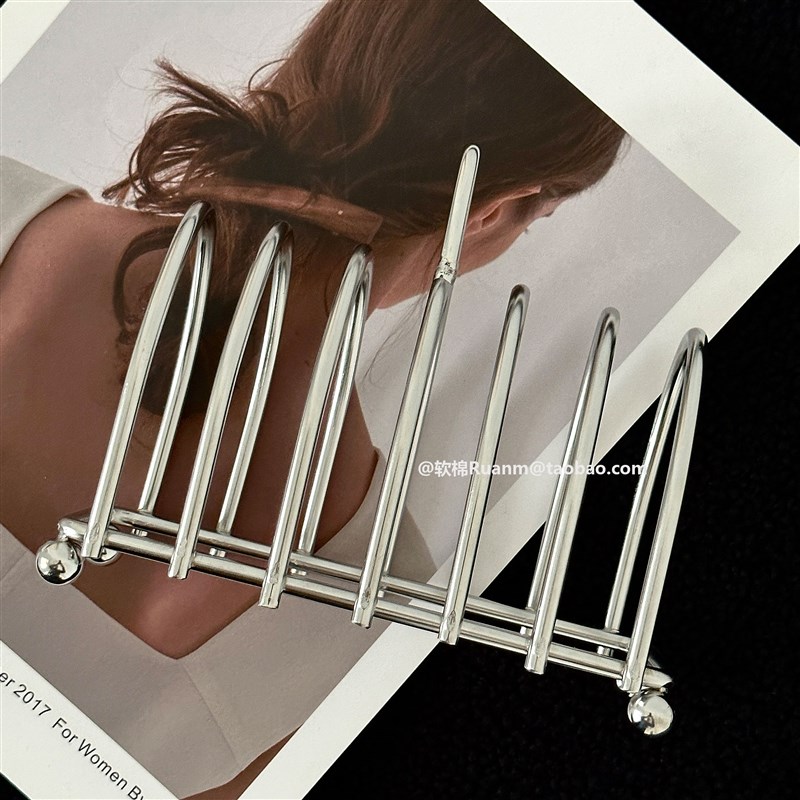 轻奢insc风不锈钢面p包架切片面包陈列架不锈钢餐盘烘焙收纳置物