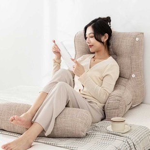 E4C可拆洗床头靠垫床上靠枕靠背软包护腰枕N沙发办公室座椅抱枕头