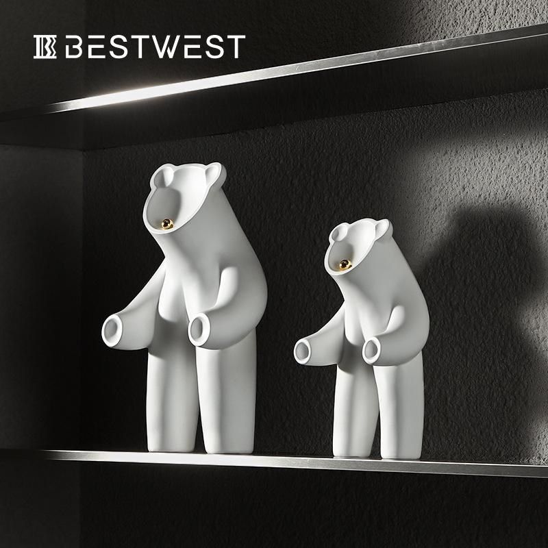 摆件饰品样板树脂家居软装客厅简约创意间现O代装饰熊玄关儿童房,家居饰品,装饰摆件,淘宝优惠券,粉丝福利购,淘宝优惠卷