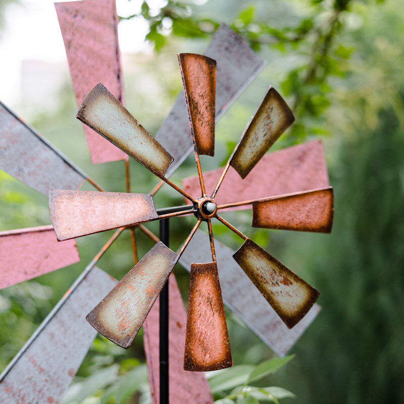 花园装饰a摆件铁艺风车美式乡村院子改造园艺民宿园林造景户外庭