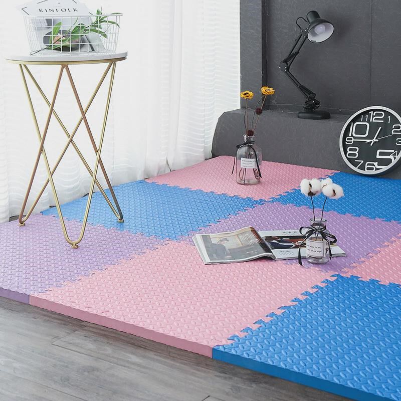 hx儿童加厚地板拼接爬行垫大号宝宝防摔I垫方块家用泡沫地垫垫子6