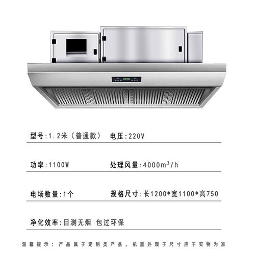商用餐饮抽油烟机净化器s饭店酒楼厨房大吸力低空排放净化器一体
