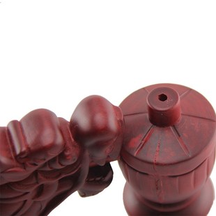 手工雕刻龙形樟木香炉龙头手炉实木莲S花龙雕手炉包邮