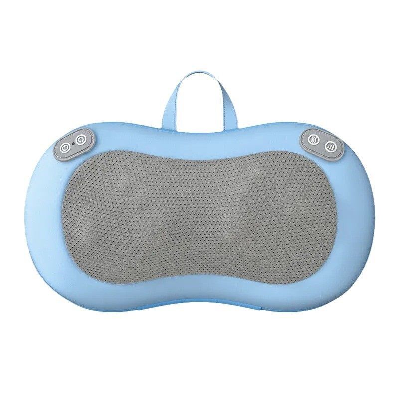 颈椎按摩枕头家用加热颈部x背部腰部多功能揉捏靠枕肩颈按摩器