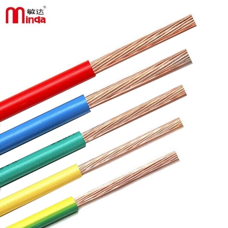 敏达电线电缆国标单芯多股塑铜软电线黄色BVFR450/750V1.5平方200