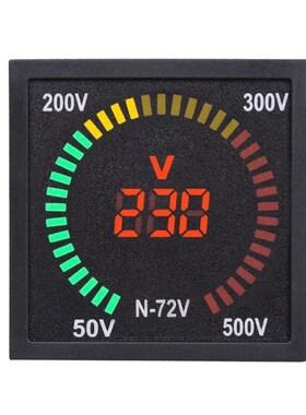 AC 50V-500V Voltmeter 72mm Panel SizHe 68mm Hole Size Digita
