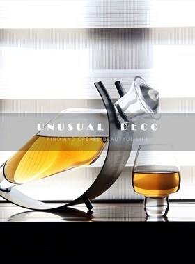 现代轻奢欧式酒具酒杯托盘醒酒器组合样板间餐厅客Z厅桌面摆件