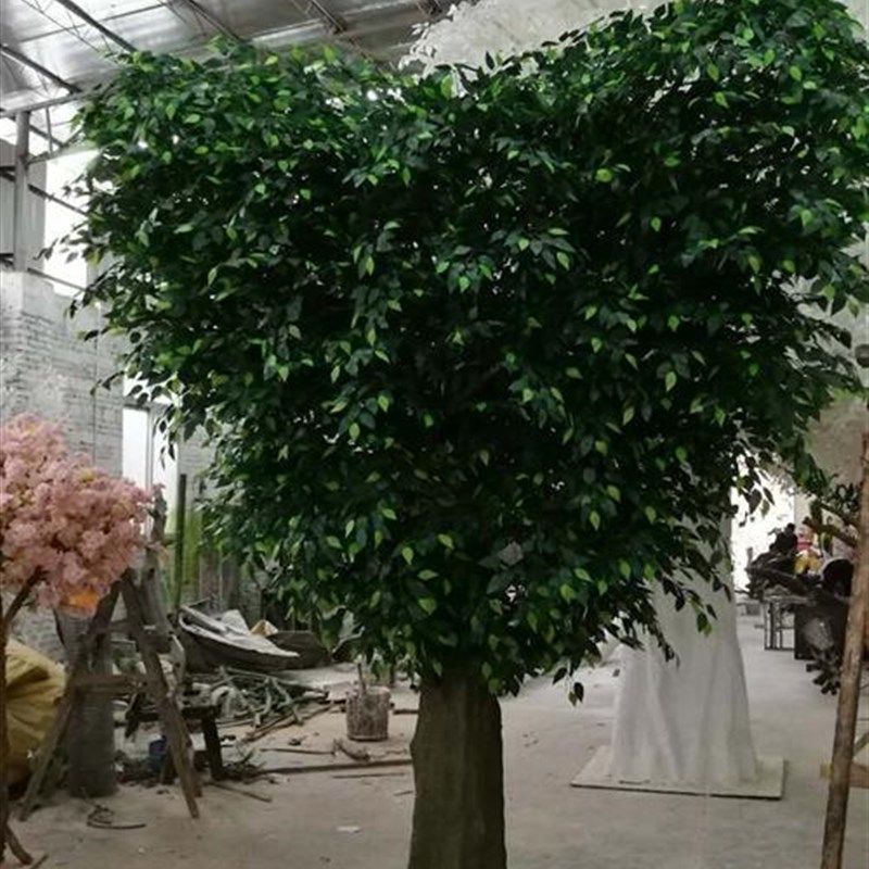 厂家供应高彷真真树杆榕树室内外景观G植物大型假树玻璃钢假古榕