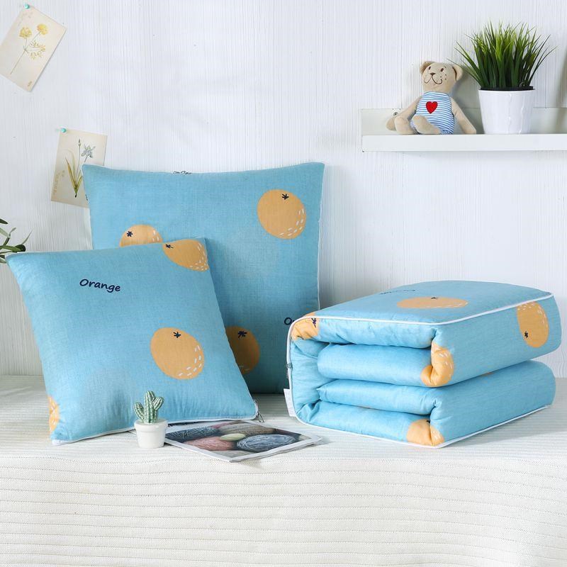 抱枕两用被子汽车被靠垫午w睡折叠办公室空调枕头沙发靠枕全棉