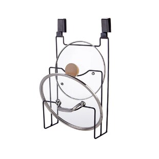 Multilayer Iron Door Back Free PunFching Pot Lid Storage Rac