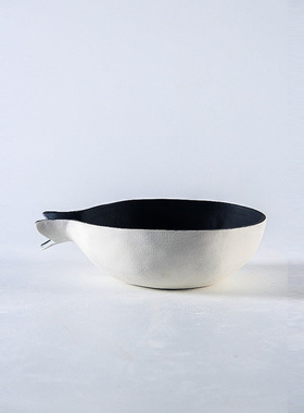 新中式陶瓷黑白石k榴插花器花瓶摆件现代家居样板间酒店果盘装饰