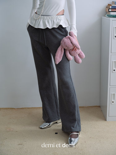 灰色微喇叭demietdemi百搭