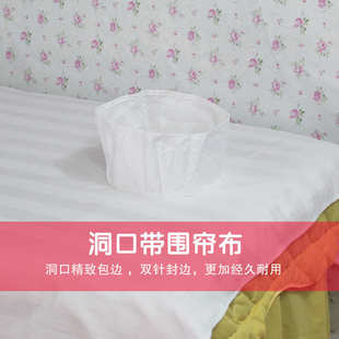 美容院床单 推拿按摩养生会所专用纯棉床单加厚全棉白色 带洞订做