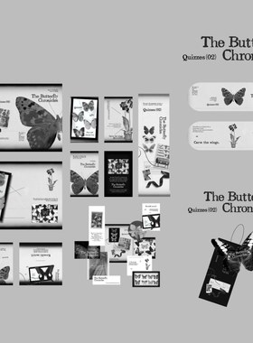 「蝴蝶记」系列套装｜独家｜现货｜折页/卡头/贴纸包/ok绷