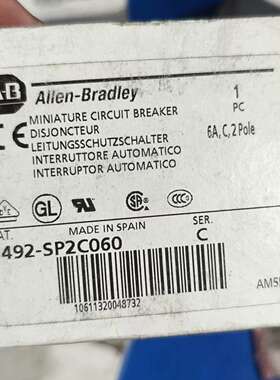 AB罗克韦尔1492-SP2C060微型断路器，西班牙原-议价；