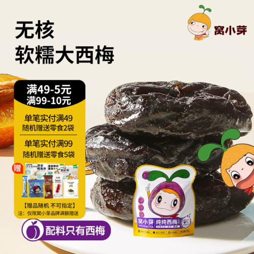 窝小芽纯纯无核西梅儿童零食独立小包装西梅果脯果肉条