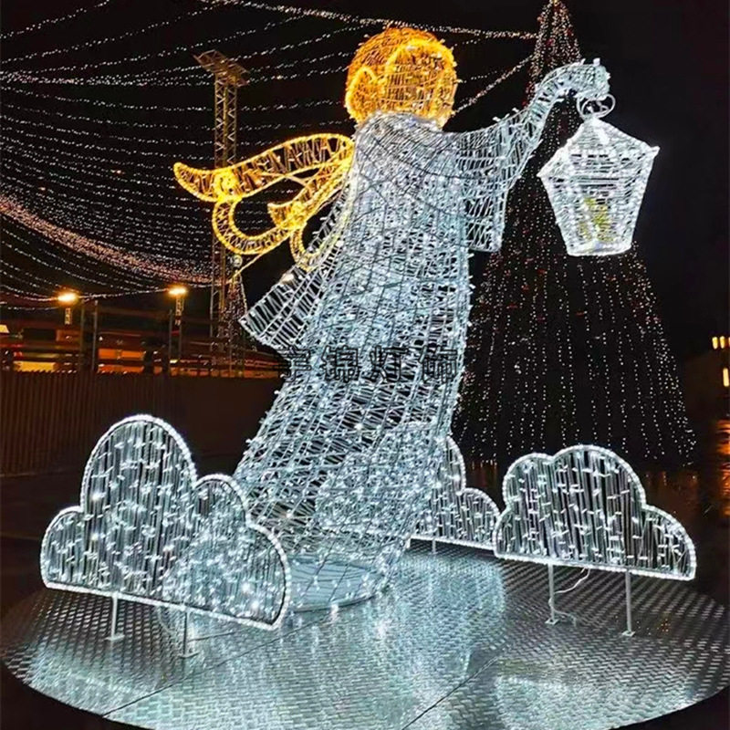 LED圣诞吹喇叭天使雪人造型灯