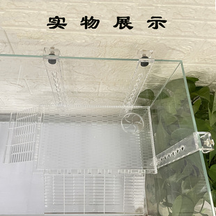 厂家直销批发亚克力AS塑料壁挂式乌龟晒台宠物爬台深水鱼缸晒背台