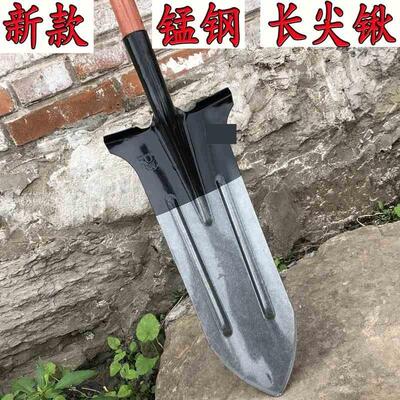 锰钢深挖锹铁锹挖树专用锹铲子挖土挖洞开沟铲长尖铁锹铲赶海钢掀