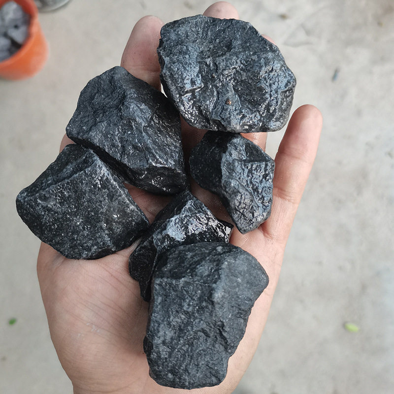 深灰色砾石 洗水石米 日式枯山水石尖角青色石子园林灰色砾石