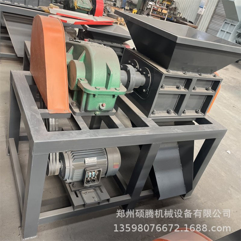 果蔬垃圾电子垃圾破碎机废纺织物皮革边角料撕碎机纸厂绞绳粉碎机