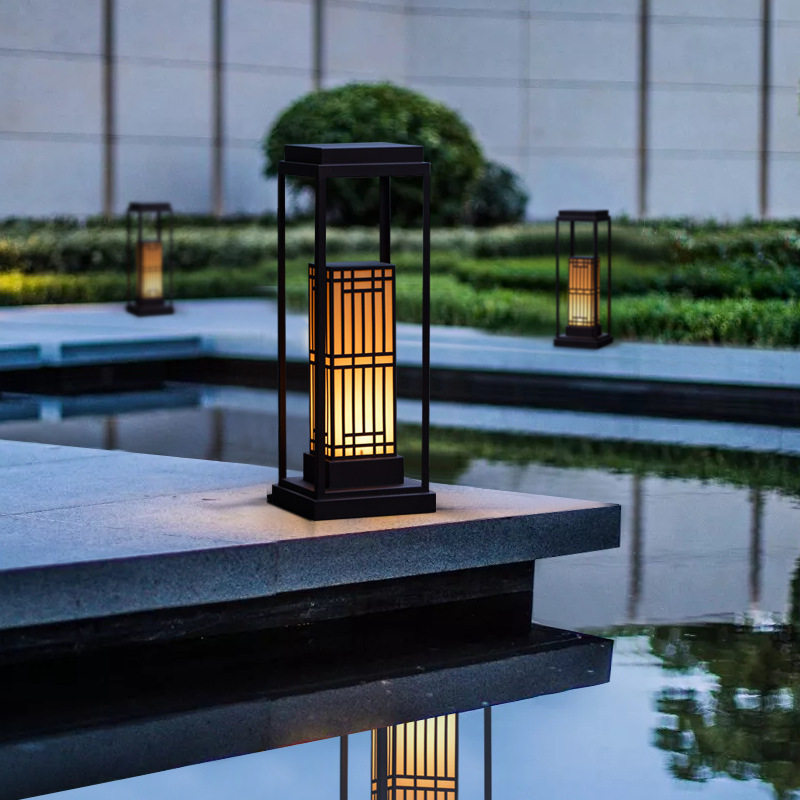 LED太阳能户外防水新中式柱头灯