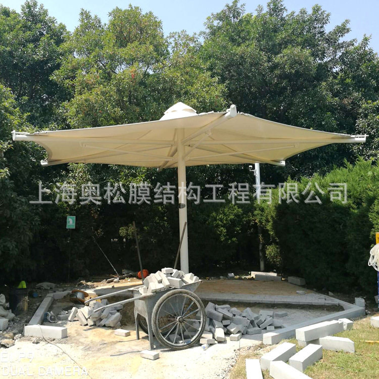 专业销售 安装沙滩景观膜伞 大型张拉膜结构景观棚 膜结构景观棚