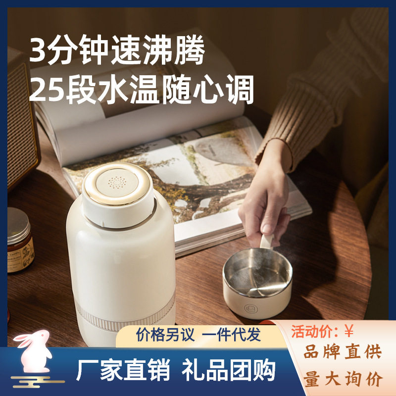 巴森bassens便携式旅行家用小型电热水壶316不锈钢真空保温烧水杯