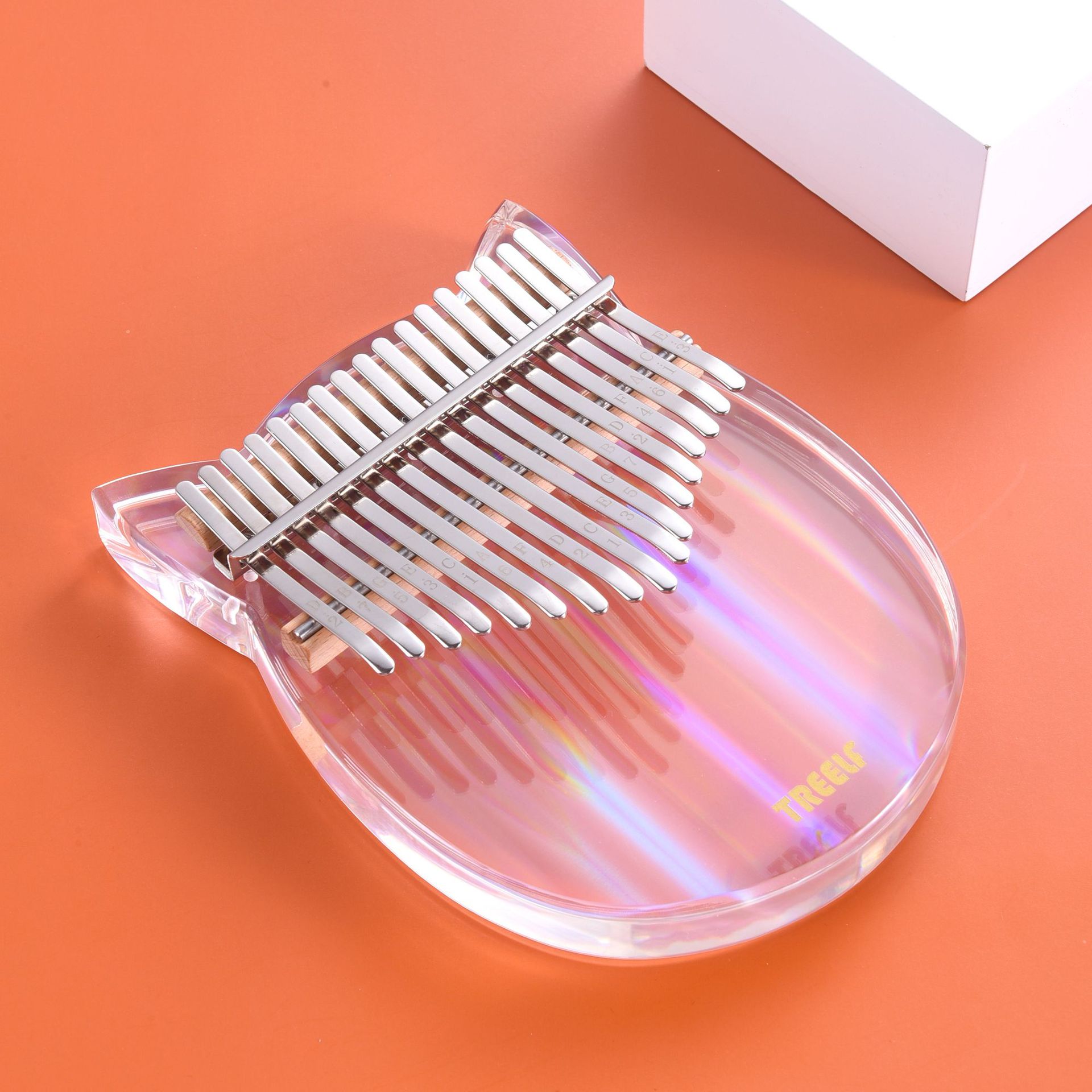 水晶拇指琴17音透明卡林巴 21键亚克力玻璃 TREELF kalimba