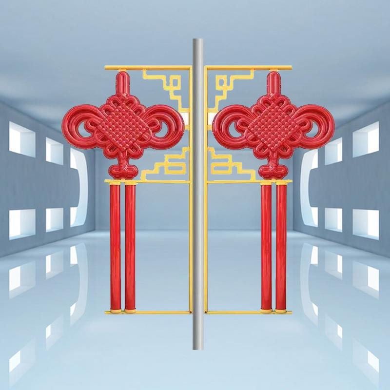 户外亮化LED中国结太阳能路灯杆灯笼新农村道路装饰发光景观灯饰
