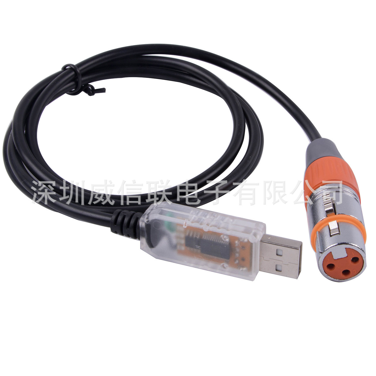 ftdi usb转485 xlr 卡侬头 rs485串口 qlc dmx512舞台灯光控制线