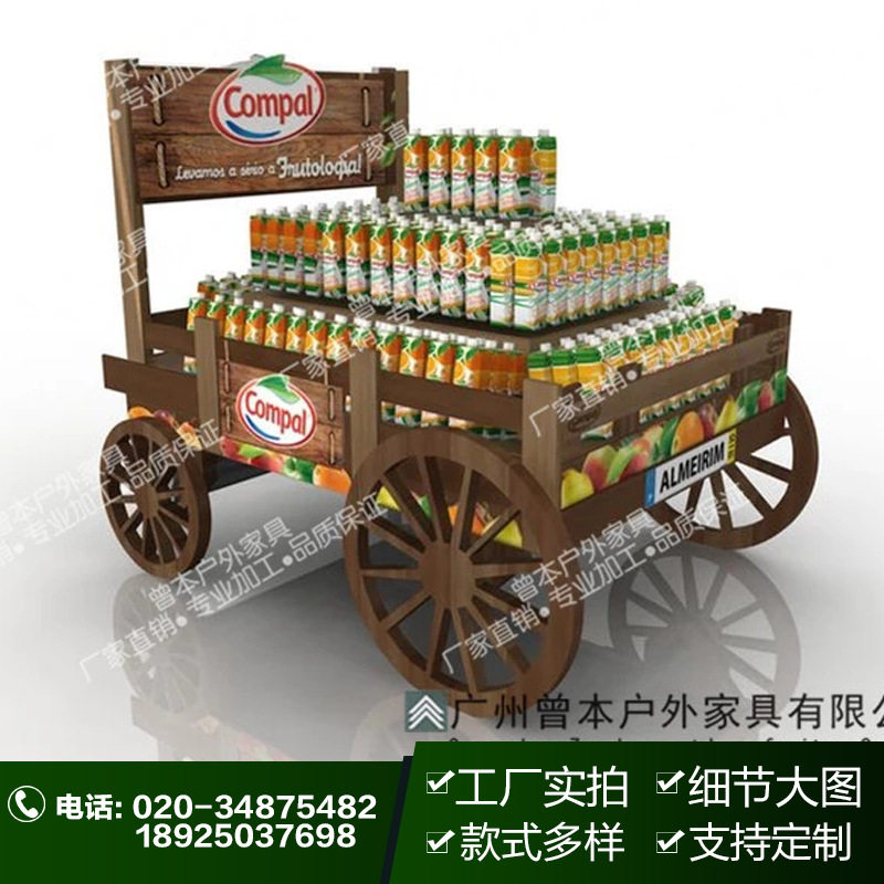 流动商品售卖车 商场组装花车售货车 热销广场景区实木售货车
