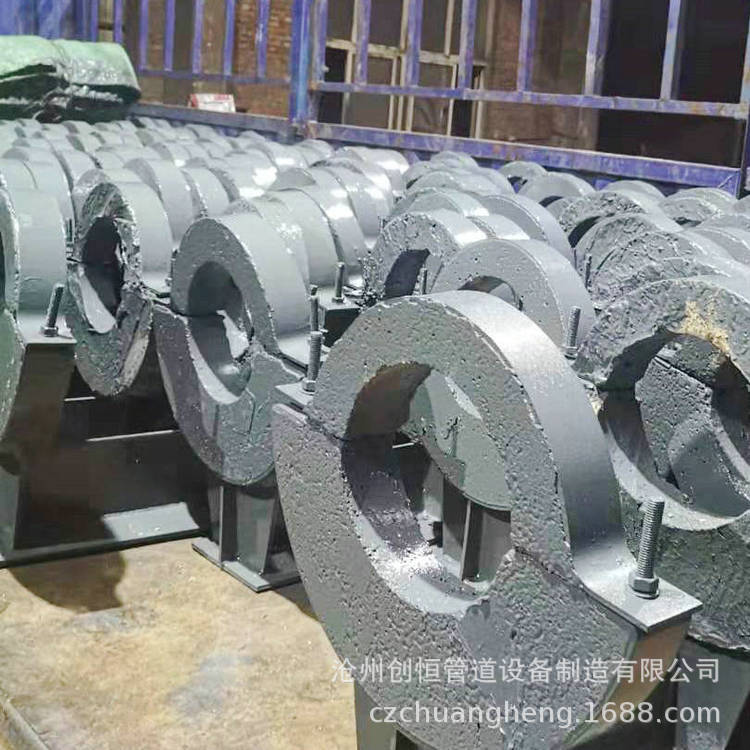 膨胀蛭石基绝热支撑架 热力管道隔热管托 滑动隔热管托 钢套钢滑
