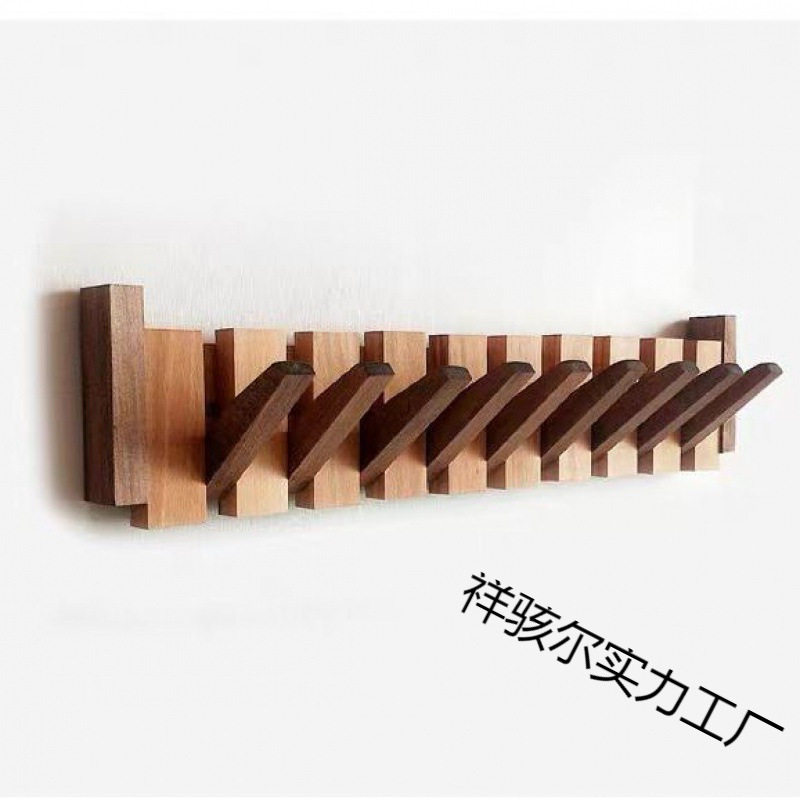 nQv实木钢琴壁挂衣帽架东隆