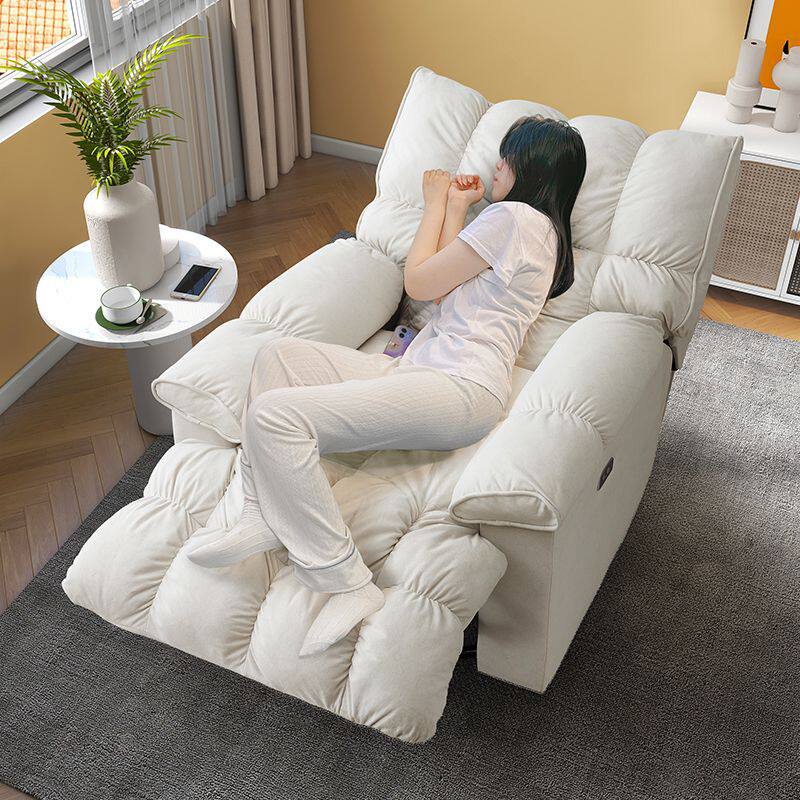 2026多功能单人沙发椅奶油可躺可睡客厅卧室摇摇椅头等太空懒人沙