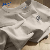 男夏季 2026新款 正肩t恤男生美式 回力纯棉短袖 复古重磅内搭体恤衫